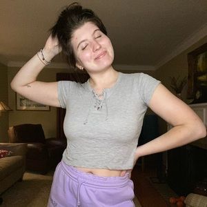 Brandy tie up crop top